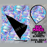 SEA MAGIC- SOFT BLACK THROW BLANKET